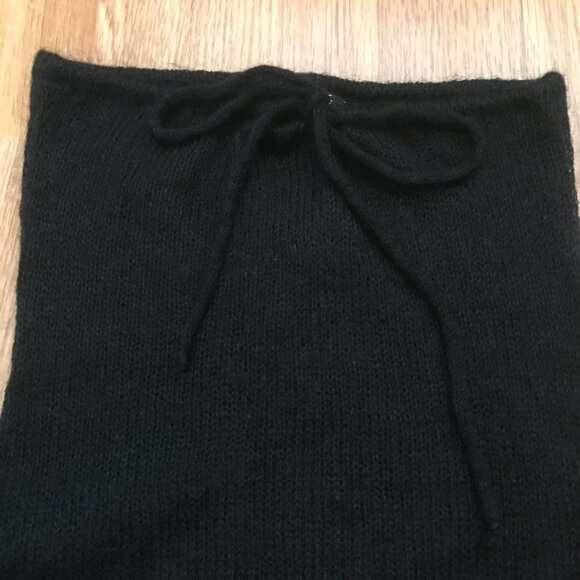 Anthropologie Kookai Black Semi Sheer Wool Turtleneck Sweater Size S - Picture 3 of 9